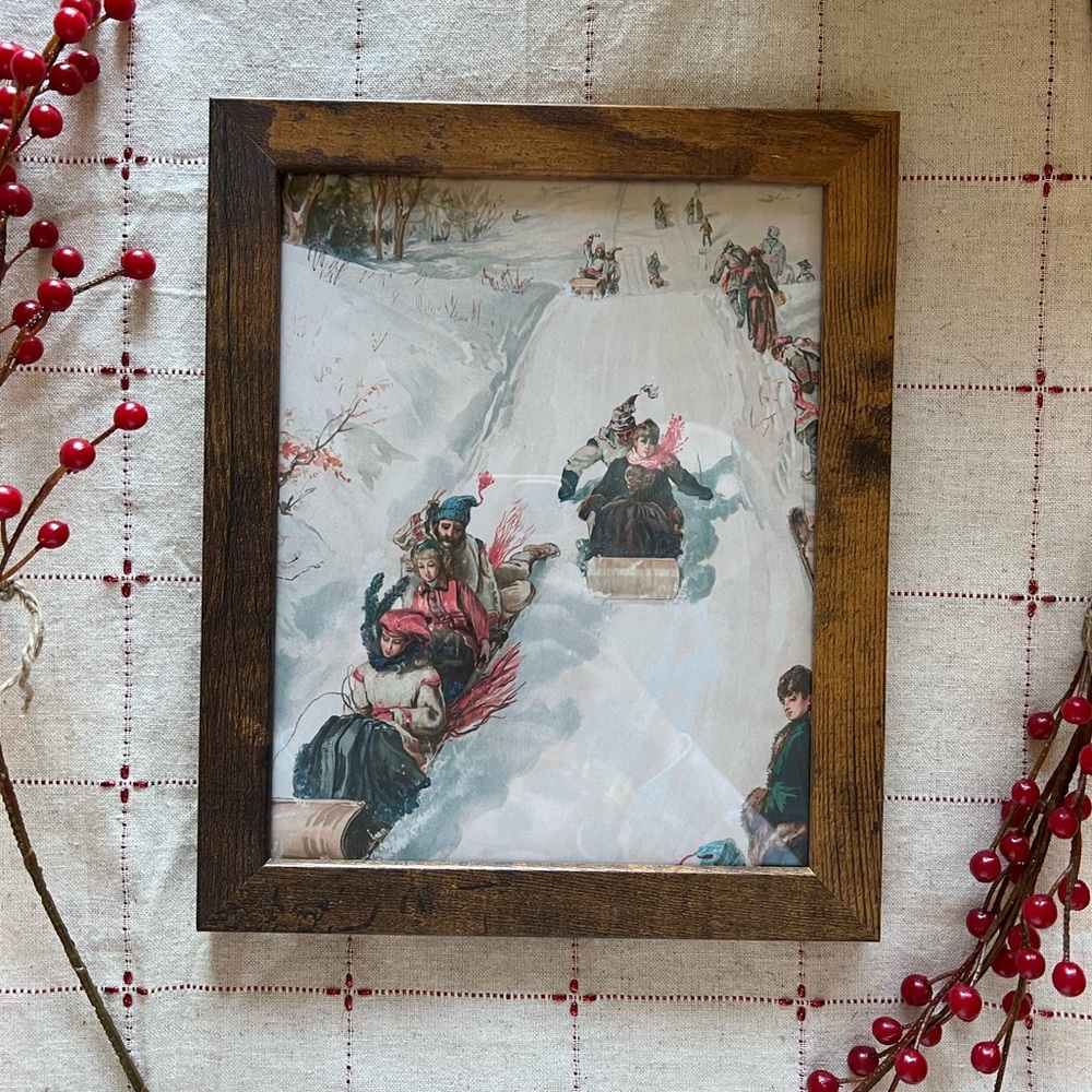 Vintage Farmhouse Christmas Holiday Decor Frame
